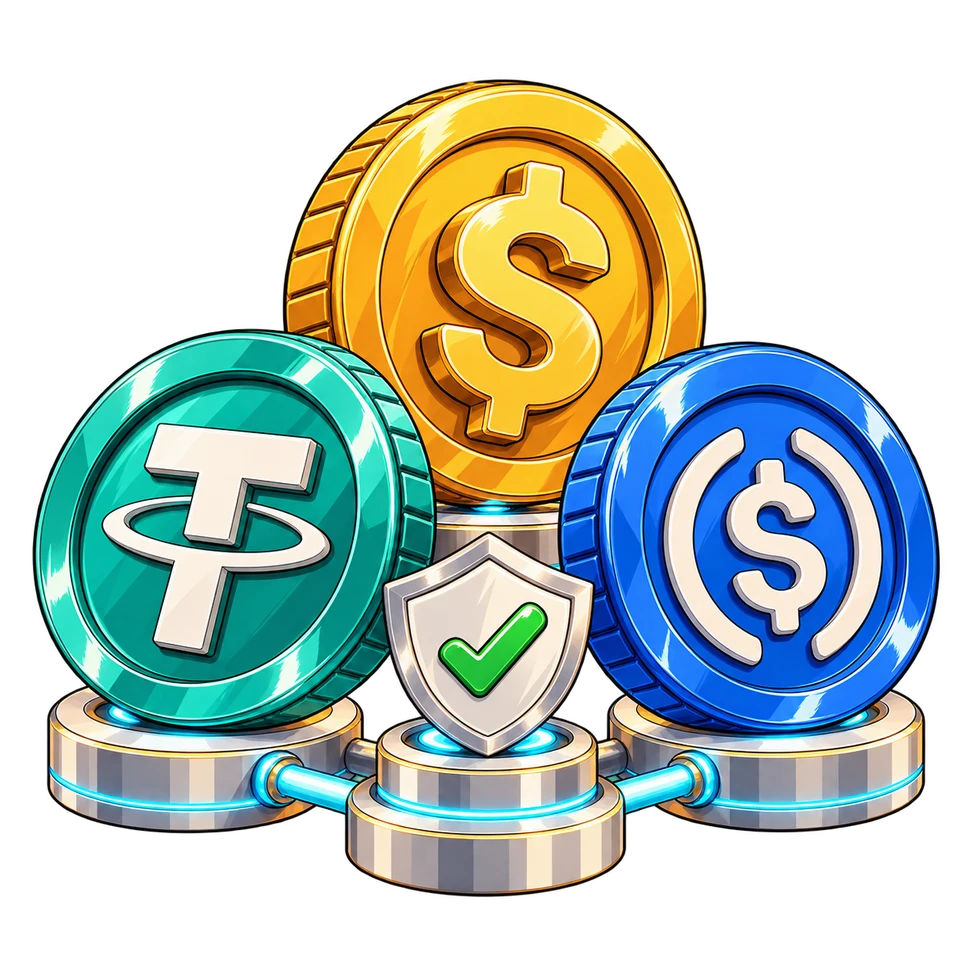 Digital coins in a secure payments composition